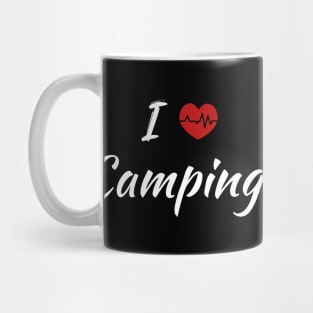 I Heart Camping Heartbeat Mug